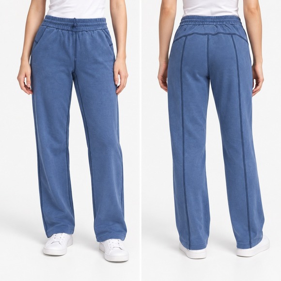 Lululemon Pants - Lululemon Softstreme Pants Womens 4 Blue High Rise Straight Leg Relaxed Fit